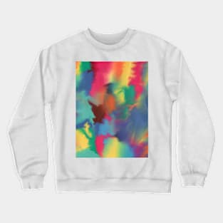 Colorful mixing abstract watercolor painting Crewneck Sweatshirt